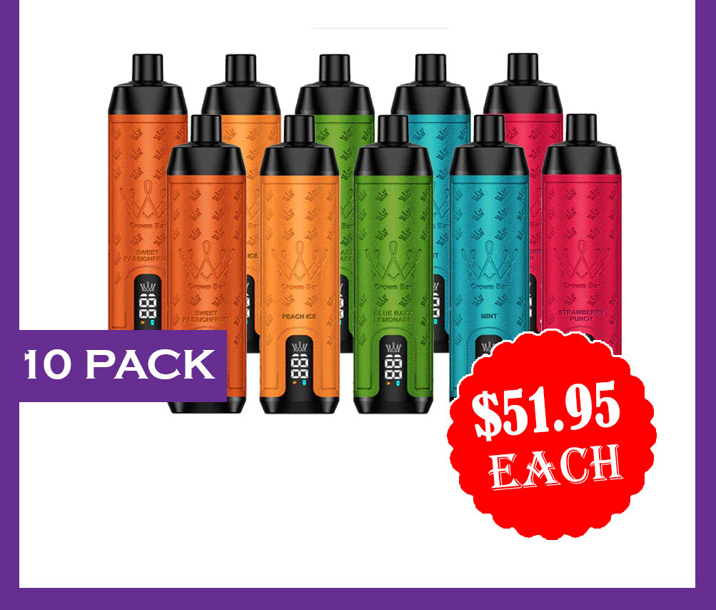 ALFAKHER CROWN BAR - 15000 PUFFS - 10 PACK — image 1