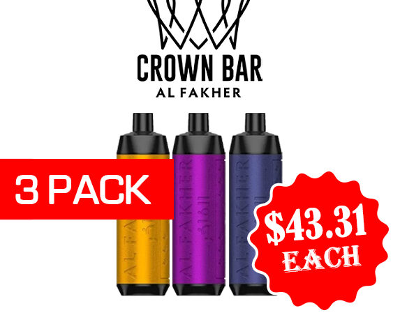 ALFAKHER CROWN BAR – 8000 PUFFS – 3 PACK — image 1