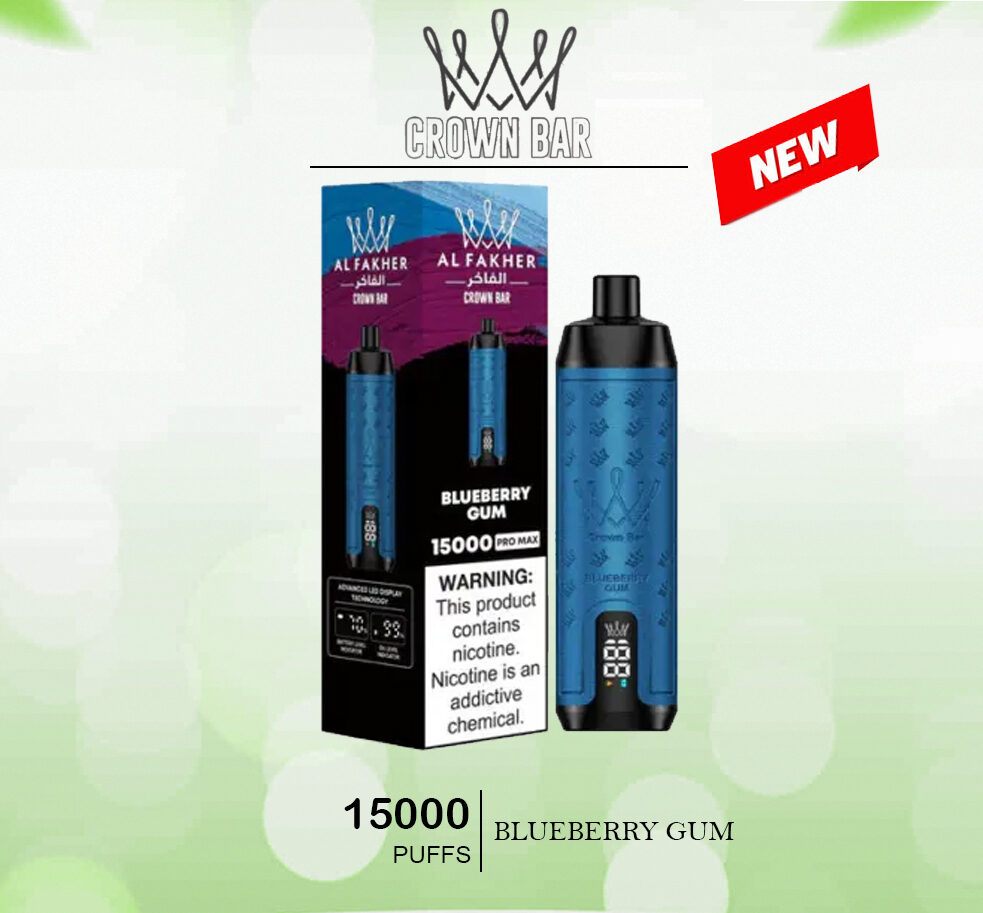 ALFAKHER CROWN BAR - BLUEBERRY GUM - 15000 PUFFS — image 1