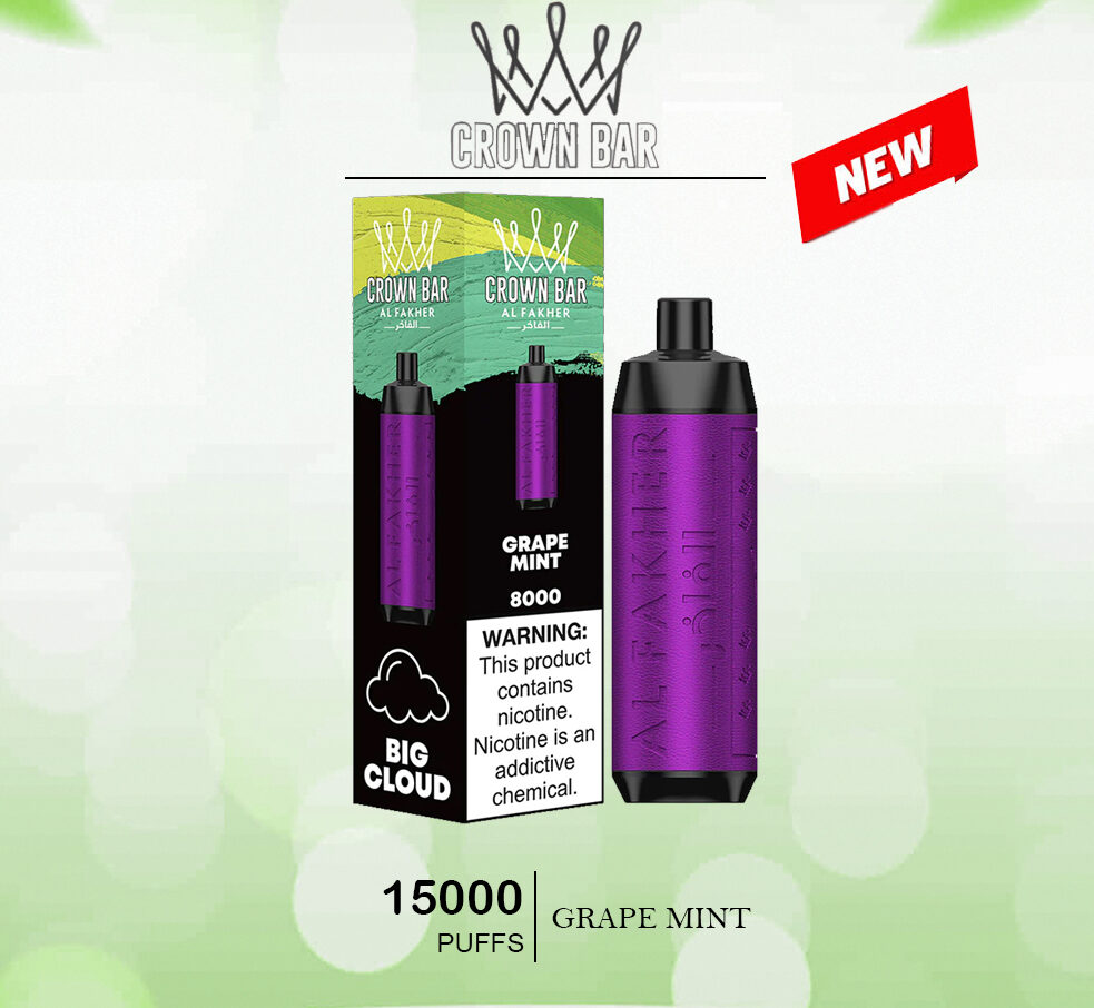 ALFAKHER CROWN BAR - GRAPE MINT - 15000 PUFFS — image 1