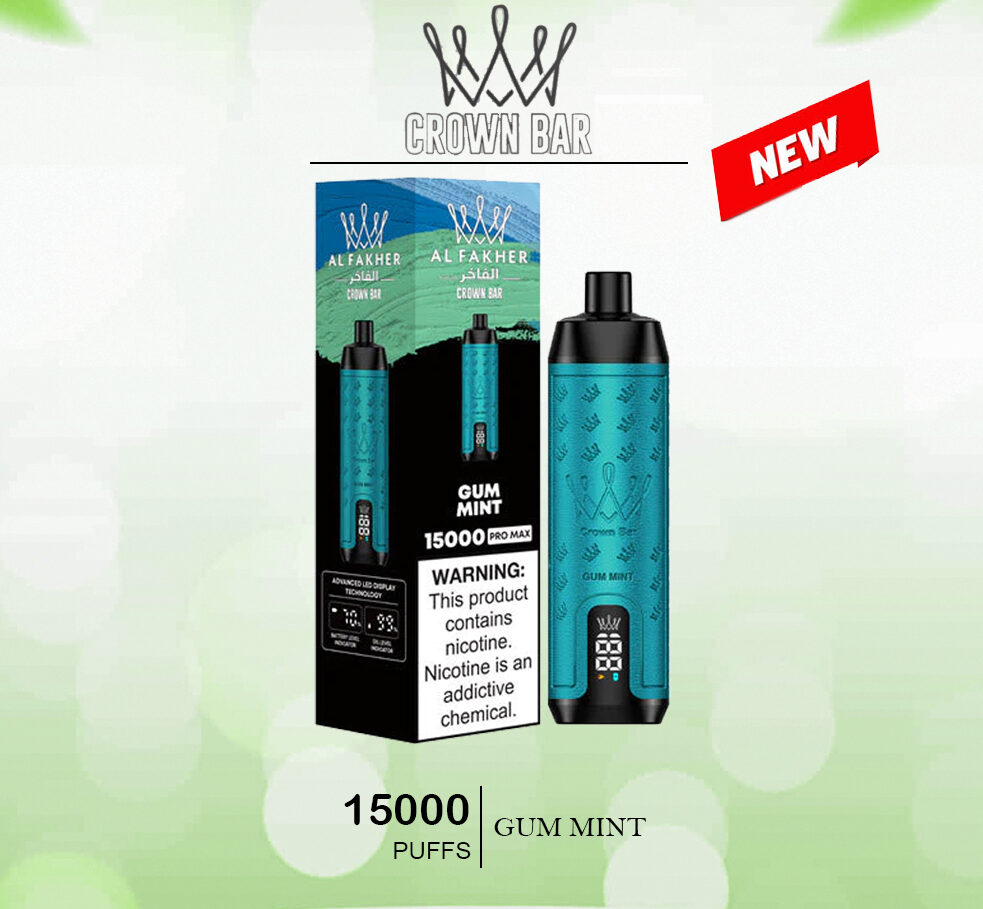 ALFAKHER CROWN BAR - GUM MINT - 15000 PUFFS — image 1