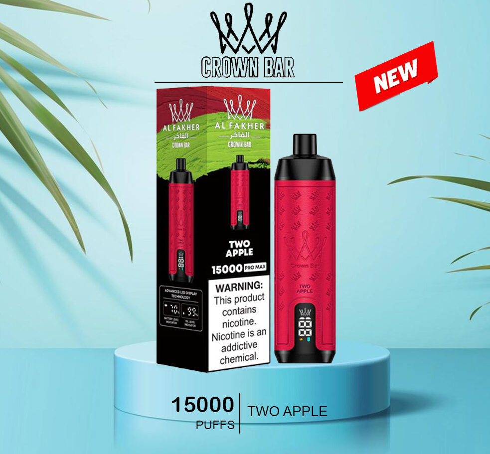 ALFAKHER CROWN BAR - TWO APPLE - 15000 PUFFS — image 1