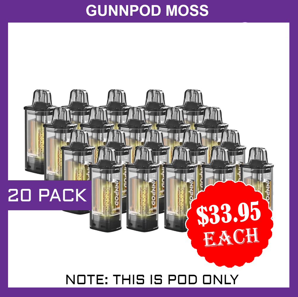 GUNNPOD MOSS - 20 PACK - 8000 PUFFS - POD ONLY — image 1