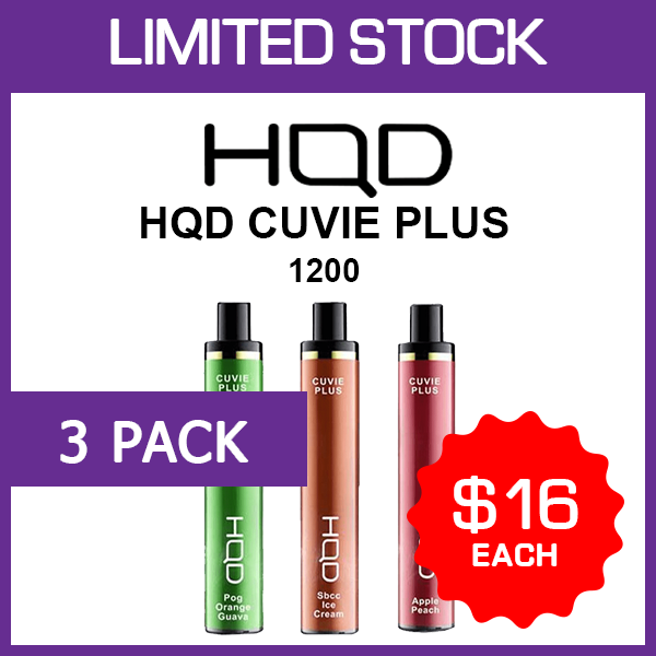 HQD CUVIE PLUS – 1200 PUFFS – 3 PACK — image 1