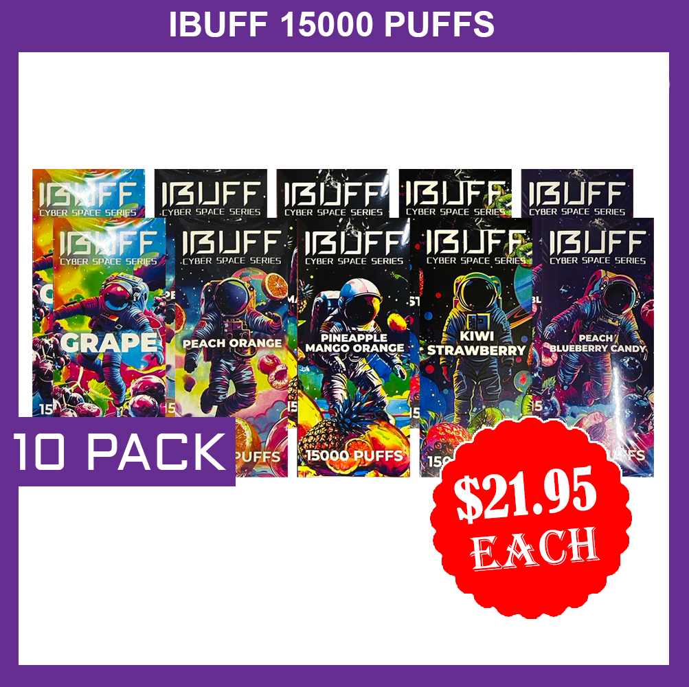 IBUFF SHISHA 15000 PUFFS - 10 PACK — image 1