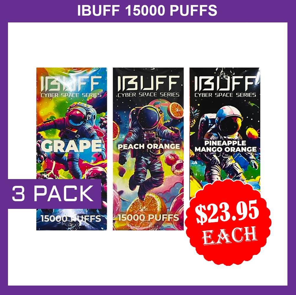 IBUFF SHISHA 15000 PUFFS - 3 PACK — image 1