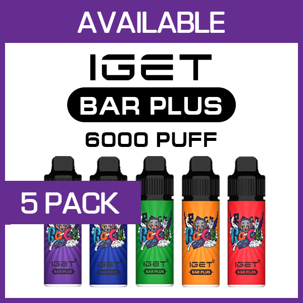 IGET BAR PLUS KIT – 6000 PUFFS – 5 PACK — image 1
