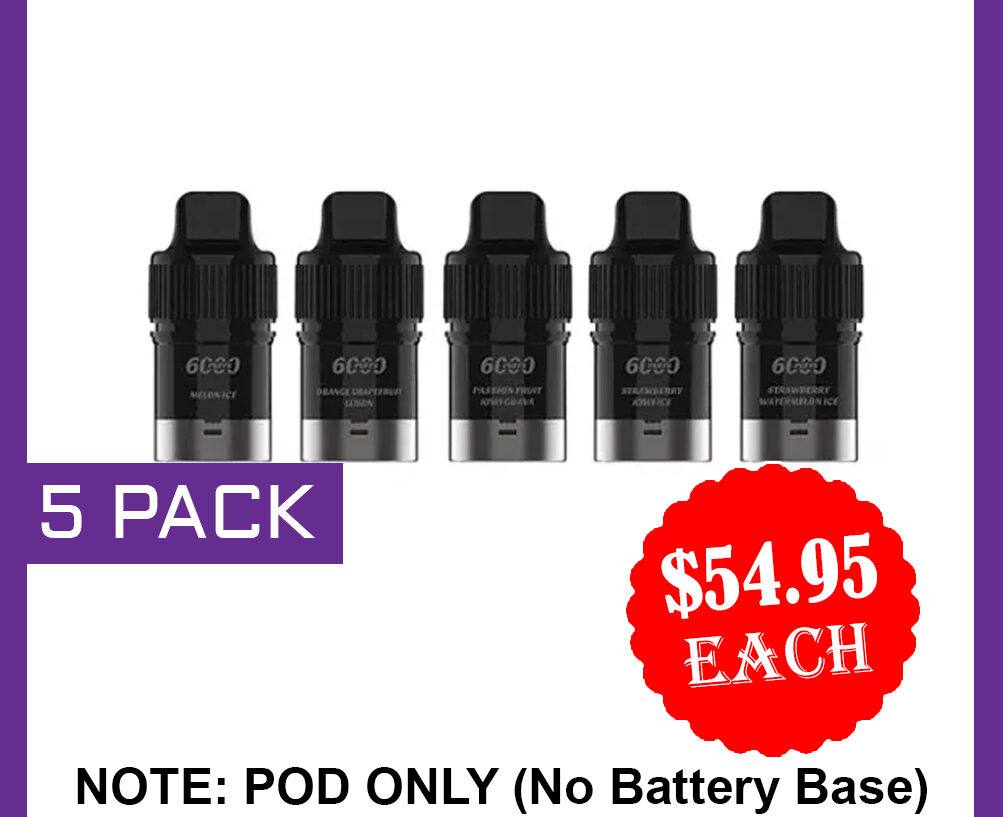 IGET BAR PLUS – POD ONLY – 5 PACK – 6000 PUFFS (No Battery Base) — image 1