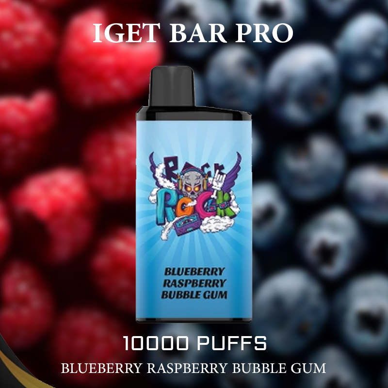 IGET BAR PRO BLUEBERRY RASPBERRY BUBBLE GUM - 10000 PUFFS — image 1