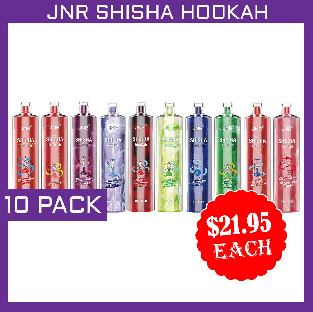 JNR SHISHA HOOKAH - 12000 PUFFS - 10 PACK — image 1