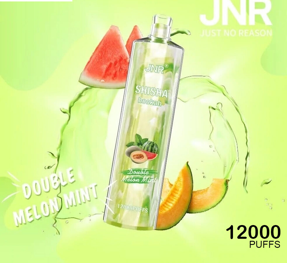 JNR SHISHA HOOKAH - DOUBLE MELON MINT - 12000 PUFFS — image 1