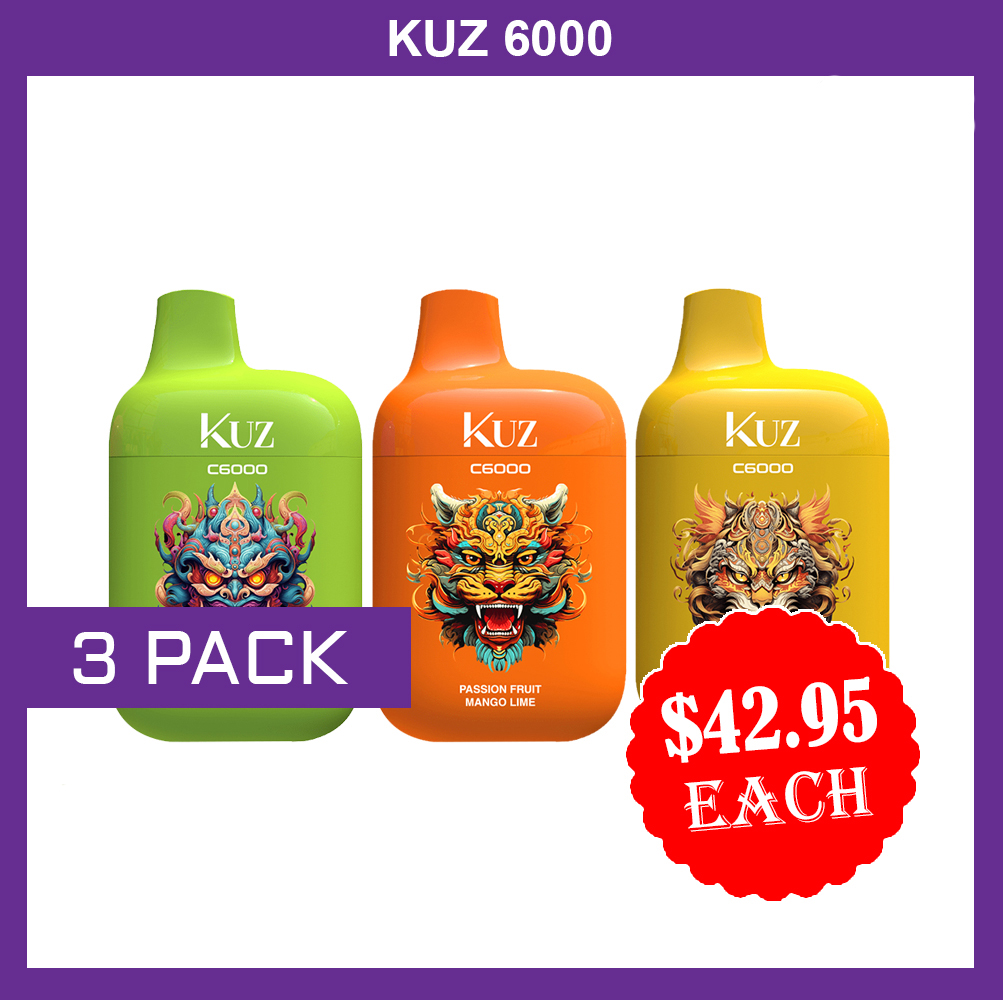 KUZ – 6000 PUFFS - 3 PACK — image 1