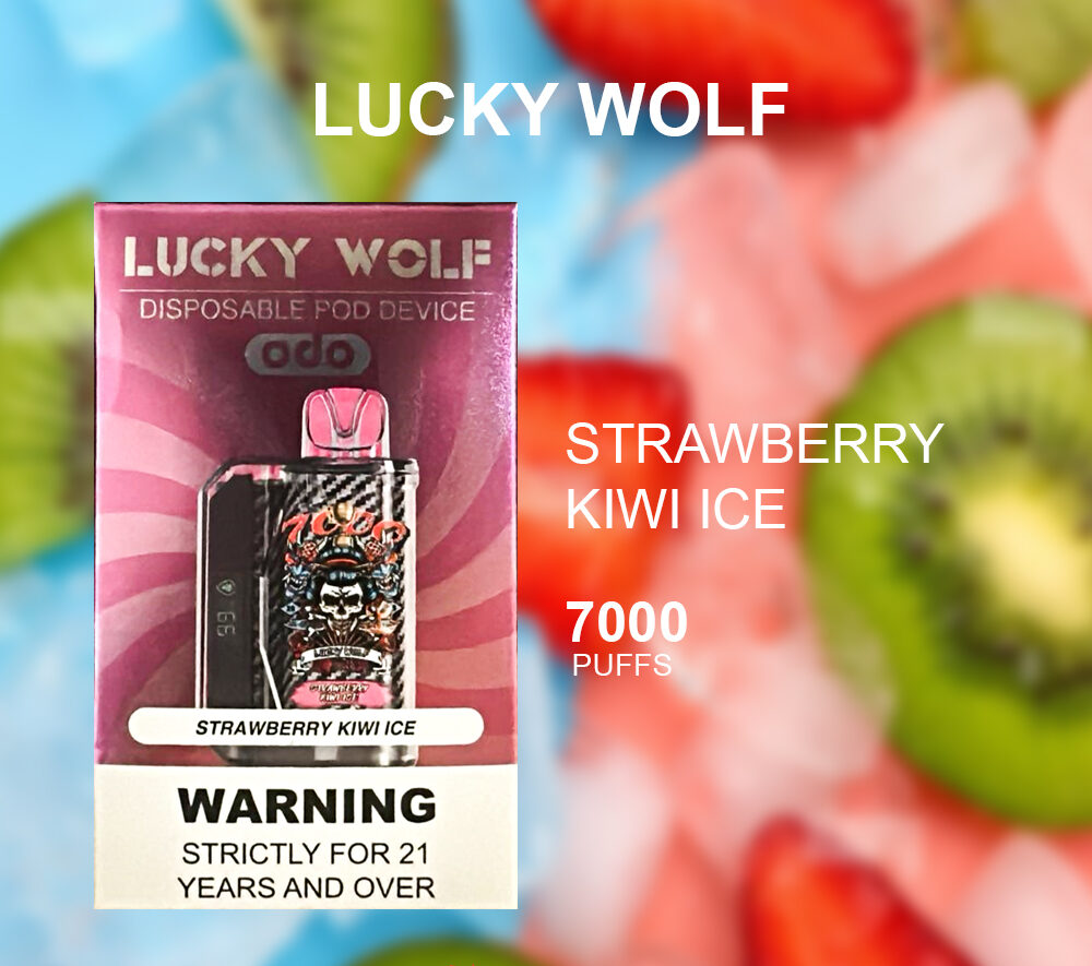 LUCKY WOLF STRAWBERRY KIWI ICE - 7000 PUFFS — image 1