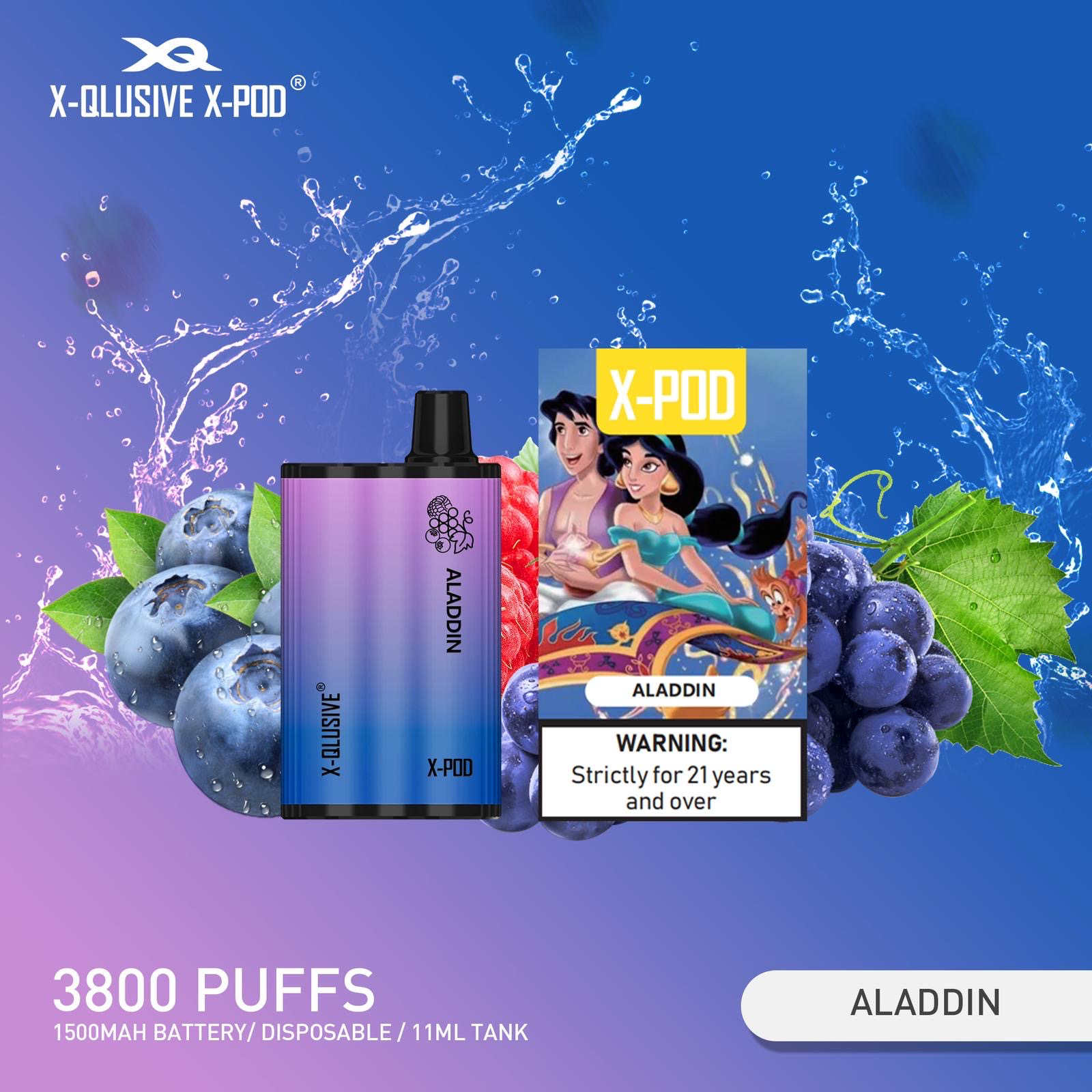 X-QLUSIVE X-POD ALADDIN – 3800 PUFFS — image 1