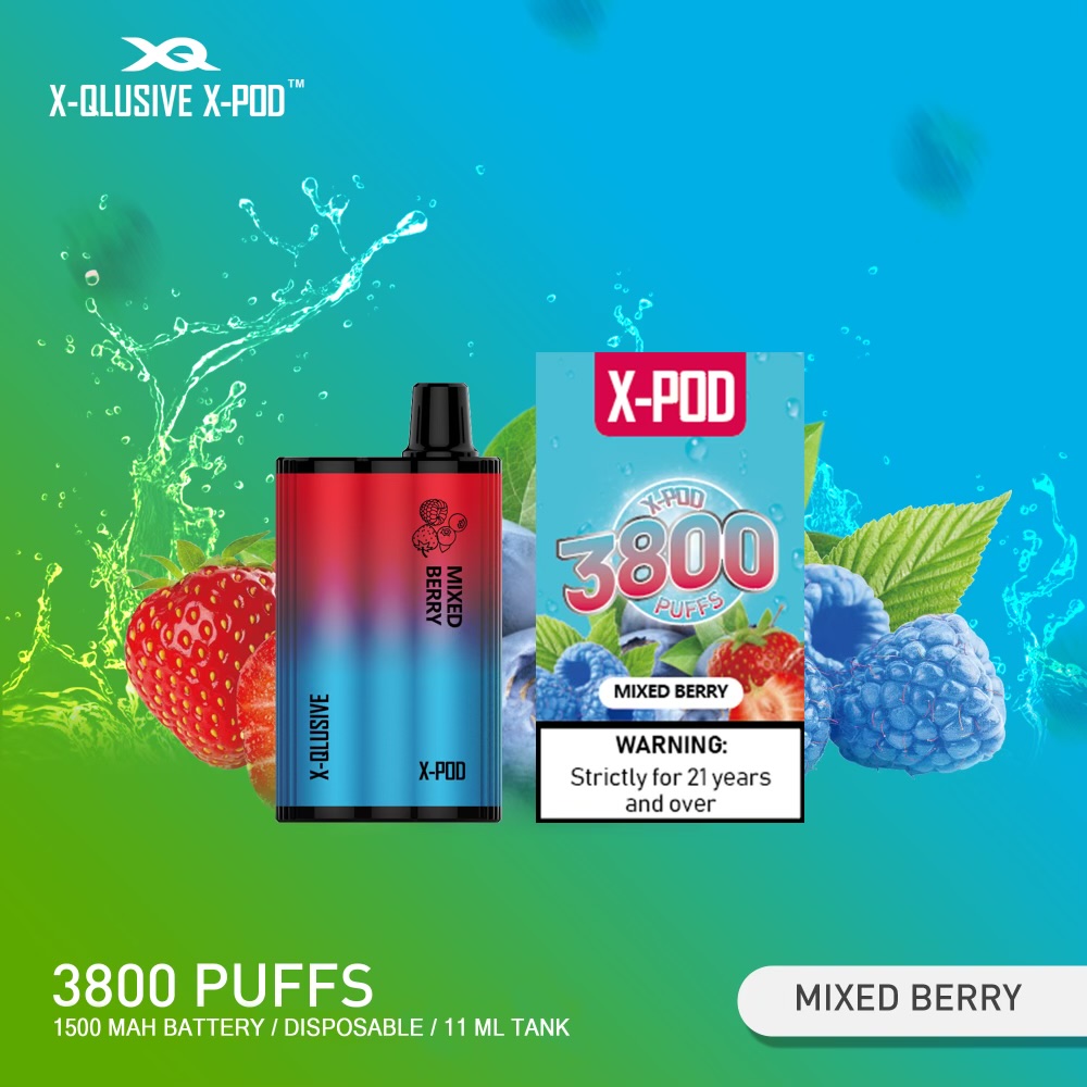 X-QLUSIVE X-POD MIXED BERRY – 3800 PUFFS — image 1